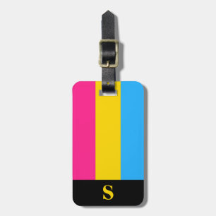 Monogram Pansexual Pride Flag Luggage Tag