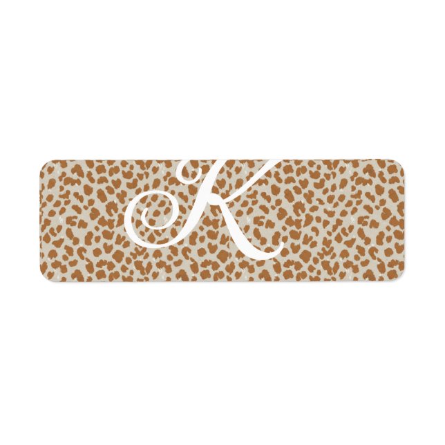 Monogram panther skin light brown pattern name let (Devant)