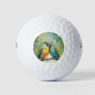 Monogram Parrots Bird Nature Animal Golf Balls