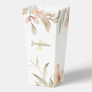 Monogram pastel baby pink sky baby flower design favor box