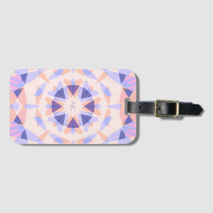 Monogram Pastel Purple Pretty Pink Magic Star Girl Luggage Tag