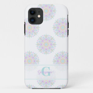 Monogram Pastel Rainbow Sundae Polka Dot Mandala iPhone 11 Case