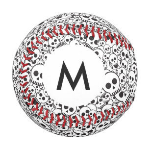 Monogram Pattern with skulls Baseball