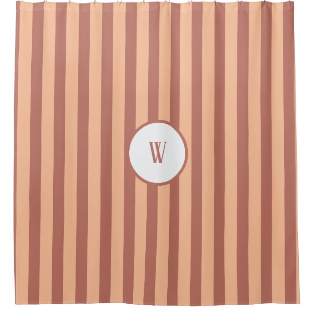 Monogram Peach and Rooibos Stripes (Front)