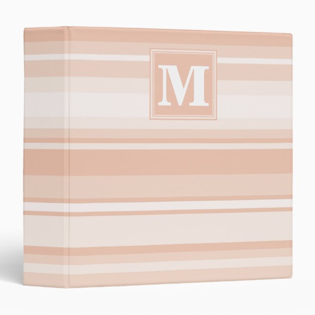 Monogram peach stripes binder (Front/Spine)