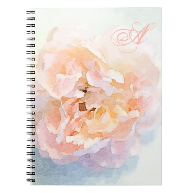 Monogram Peony Notebook (Front)