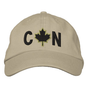 Monogram Personalize Maple Leaf Embroidery Embroidered Hat