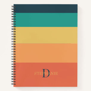Monogram Personalized 5 Colour Blocks Notebook