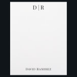 Monogram Personalized Add your own Name Minimal  Letterhead<br><div class="desc">Personalized Add your own name letterhead. Minimal,  simple,  and modern style stationery.</div>