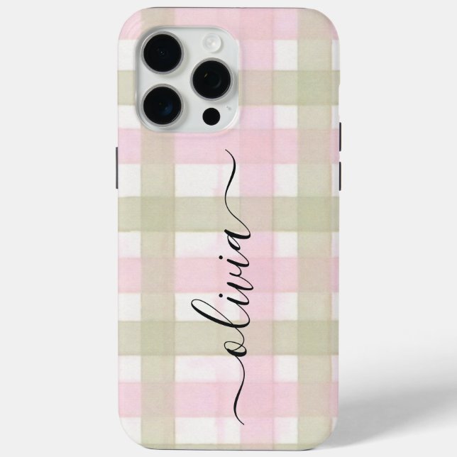 Monogram Personalized Case-Mate iPhone Case (Back)