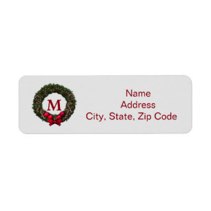Monogram Personalized Christmas Label