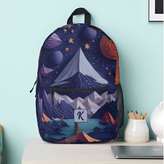 Monogram Personalized, Cool & Modern Printed Backpack
