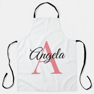 Monogram Personalized Custom Apron - Pink