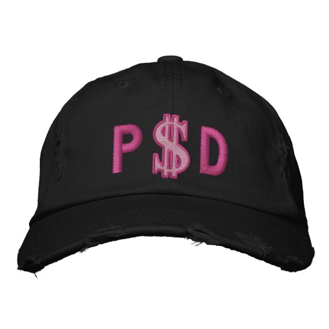 Monogram Personalized Dollar Sign Cash Embroidered Hat (Front)