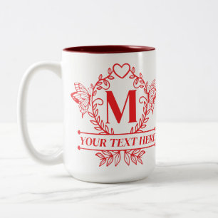 Monogram Personalized Gift for Her Two-Tone Coffee Mug