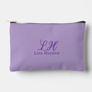 Monogram personalized initial name accessory pouch