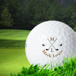Monogram . personalized logo golf balls<br><div class="desc">Golf is a club and ball sport in which players use various clubs to hit balls into a series of holes on a course in as few strokes as possible. This is a stylish and monogrammed design to identify and differ your balls</div>