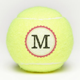 Monogram Personalized Modern #3 Tennis Balls