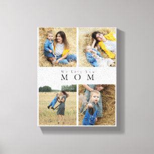 Monogram Personalized Photo Collage Mother Family  Canvas Print