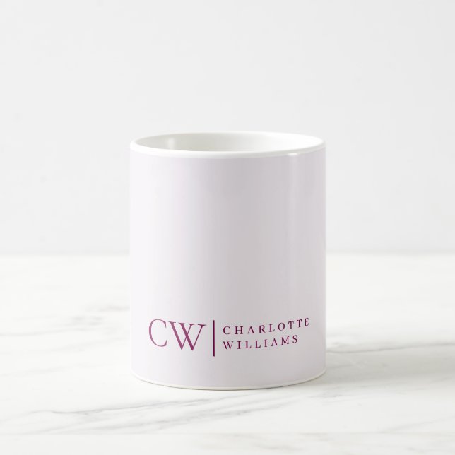 Monogram Personalized Pink Initial And Name Mug (Center)