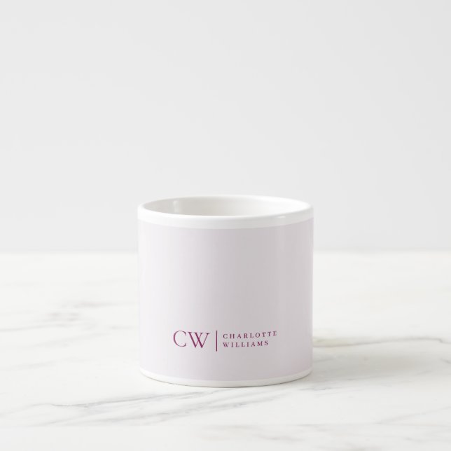Monogram Personalized Pink Initial Espresso Mug (Front)