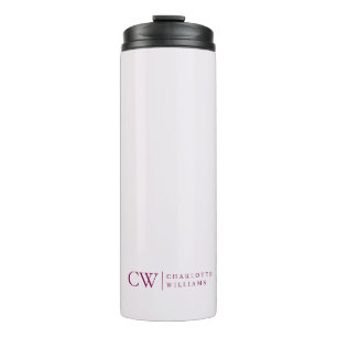 Monogram Personalized Pink Initial & Name Tumbler