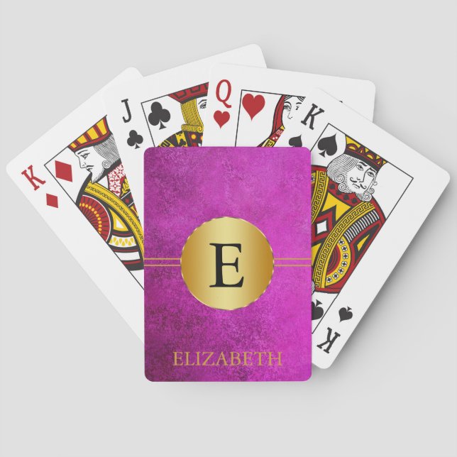 Monogram Personalized Playing Cards (Back)