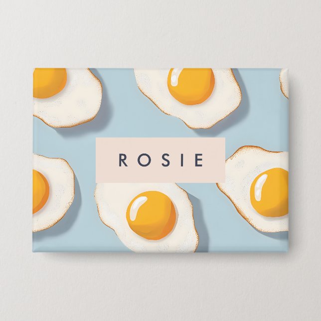 Monogram Personalized Sunny Side Up Egg Pattern (Front)