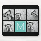 Monogram Photo Collage - Up to 5 photos Black