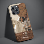 Monogram Photo Wood Grain Timber Personalized Name iPhone 13 Case<br><div class="desc">Monogram Photo Wood Grain Timber Personalized Name iPhone Cases features your favourite photo with your personalized name and monogram on a wooden accent. Personalize by editing the text in the text boxes provided. Designed by ©Evco Studio www.zazzle.com/store/evcostudio</div>