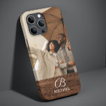 Monogram Photo Wood Grain Timber Personalized Name iPhone 13 Case<br><div class="desc">Monogram Photo Wood Grain Timber Personalized Name iPhone Cases features your favourite photo with your personalized name and monogram on a wooden accent. Personalize by editing the text in the text boxes provided. Designed by ©Evco Studio www.zazzle.com/store/evcostudio</div>