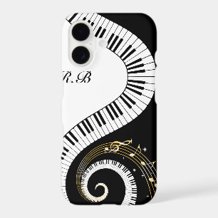 Monogram Piano Keys and  Musical Notes