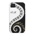 Monogram Piano Keys and Musical Notes
