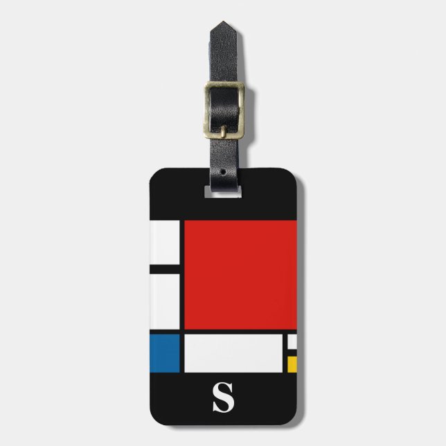 Monogram Piet Mondrian, Composition ii Luggage Tag (Front Vertical)