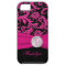 Monogram Pink Black Silver Damask iPhone 5 Case