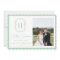 Monogram Pink Bow Greenery Christmas Photo