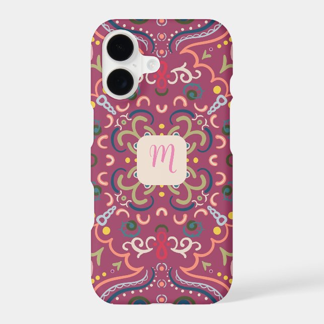 Monogram Pink & Colourful  (Back)