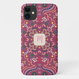 Monogram Pink & Colourful iPhone 11 Case