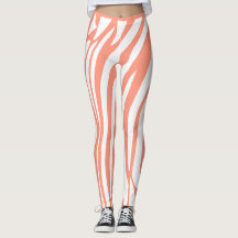 Monogram Pink Coral Striped Zebra Pattern Trendy