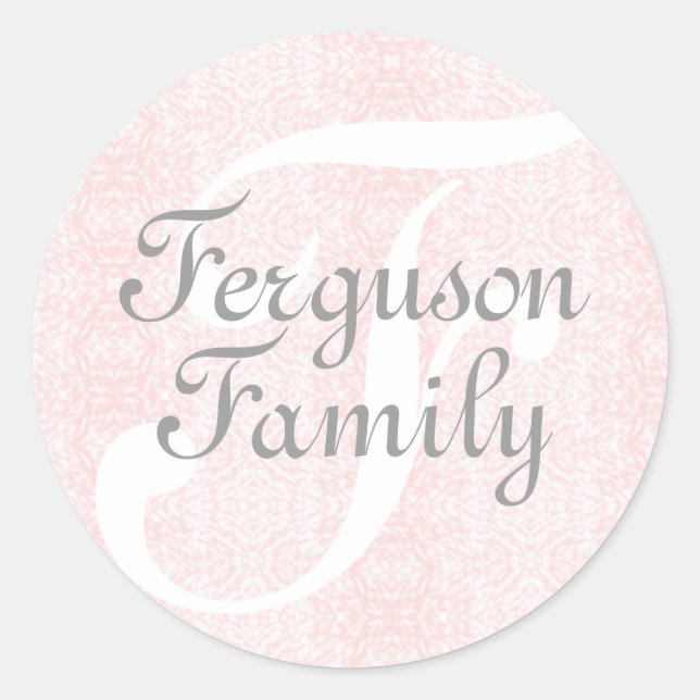 Monogram (Pink) Family Stickers (Front)