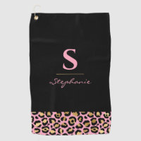 Monogram  Pink & Gold Leopard Print | Colour Block