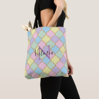 Monogram Pink Purple Colours Gold Glitter Modern