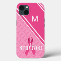 Monogram Pink Ribbon Breast Cancer Survivor