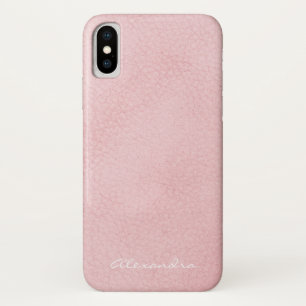 Monogram Pink Rose Gold Faux Leather Case-Mate iPhone Case