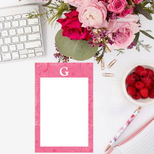 Monogram Pink Stationary Stationery