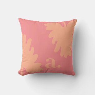 Monogram Pink Throw Pillow