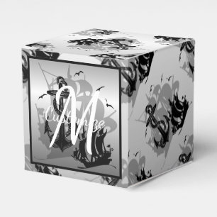 Monogram Pirate Ship & Anchor Cube Favour Box 2