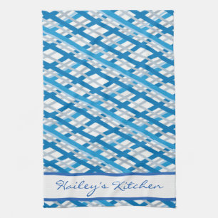 Monogram Plaid Kitchen Towel