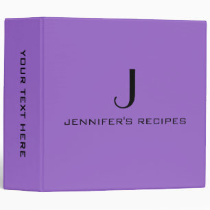 Monogram Plain Amethyst Binder