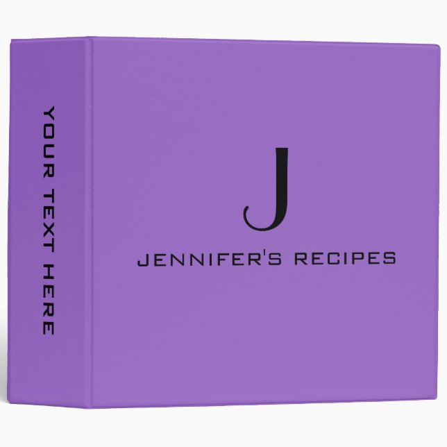 Monogram Plain Amethyst Binder (Front/Spine)